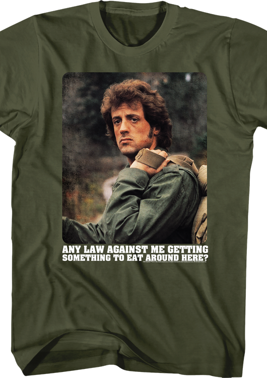 Any Law Against Me Getting Something To Eat Rambo T-Shirt - main product image