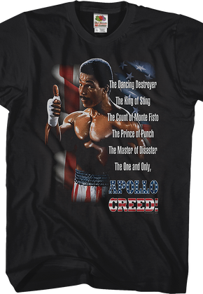 Apollo Creed Nicknames T-Shirt