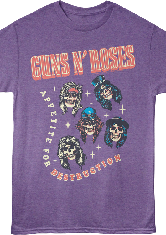 Appetite For Destruction Skulls Guns N' Roses T-Shirt - main product image