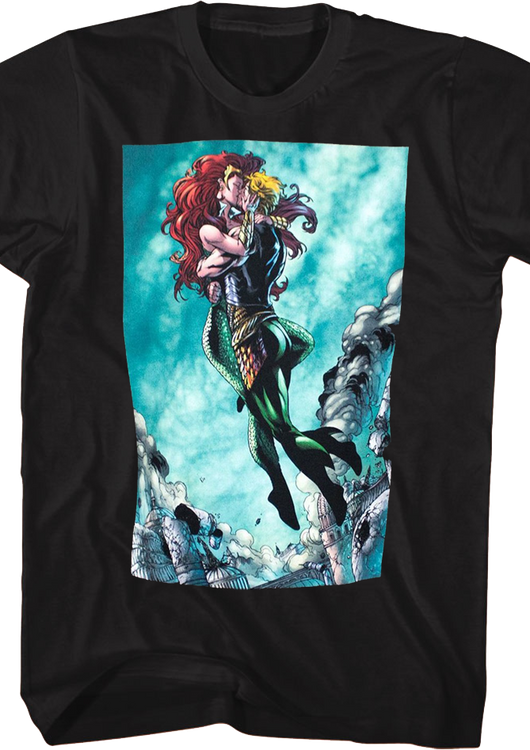 Aquaman and Mera Kissing DC Comics T-Shirt - main product image