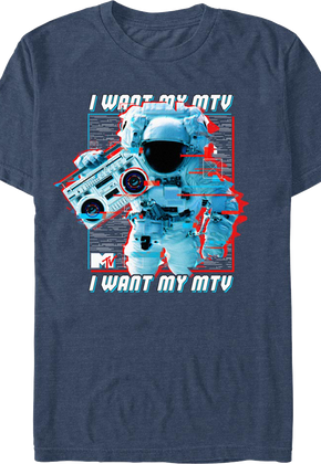 Astronaut Boom Box I Want My MTV Shirt