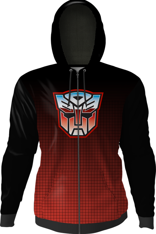 Icon Fade Activewear Autobot Transformers Premium Zippered Hooded Jacketmain product image