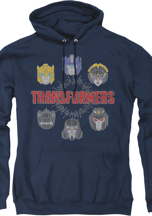 Autobots And Decepticons Head Shots Transformers Hoodie - main product image