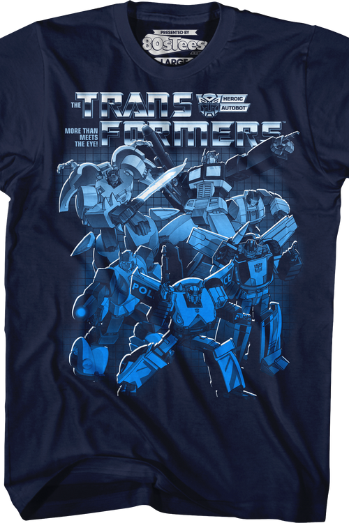 Autobots Blue Collage Transformers T-Shirtmain product image