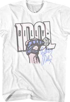 Logo And Autograph Billy Idol T-Shirt