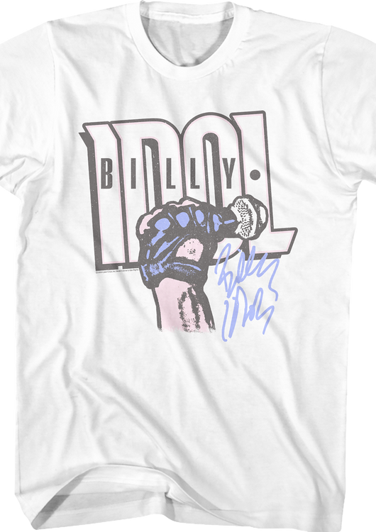 Logo And Autograph Billy Idol T-Shirt - main product image