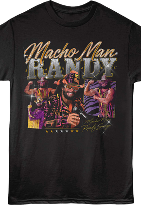 Autograph Collage Macho Man Randy Savage T-Shirt
