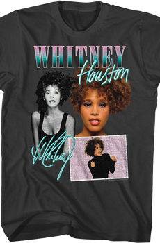 Autograph Collage Whitney Houston T-Shirt