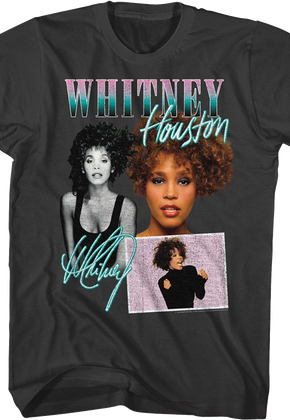 Autograph Collage Whitney Houston T-Shirt