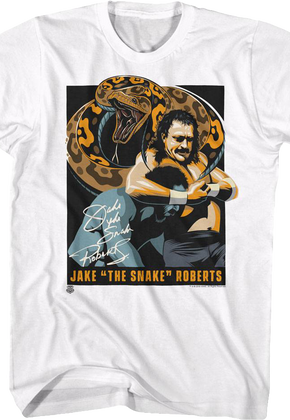 Autograph Jake The Snake Roberts T-Shirt