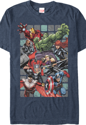 Avengers Assembling Marvel Comics T-Shirt