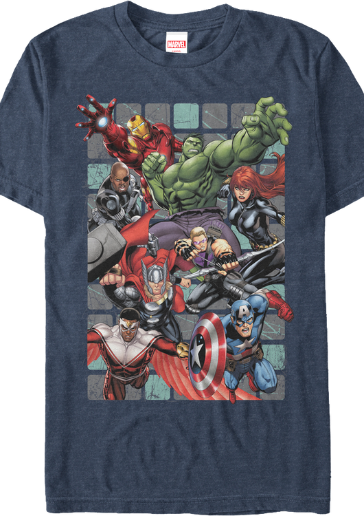 Avengers Assembling Marvel Comics T-Shirt - main product image