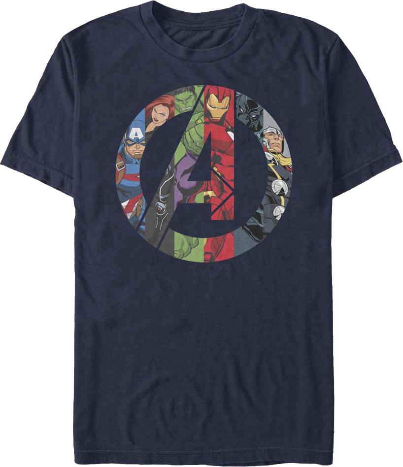 T-Shirt Characters And Comics Logo Marvel Avengers