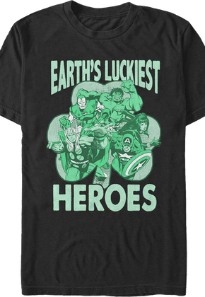Avengers Earth's Luckiest Heroes Marvel Comics T-Shirt