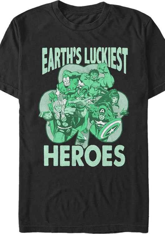 Avengers Earth's Luckiest Heroes Marvel Comics T-Shirt - main product image