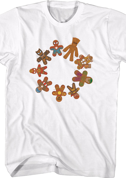 Avengers Gingerbread Cookies Marvel Comics T-Shirt - main product image