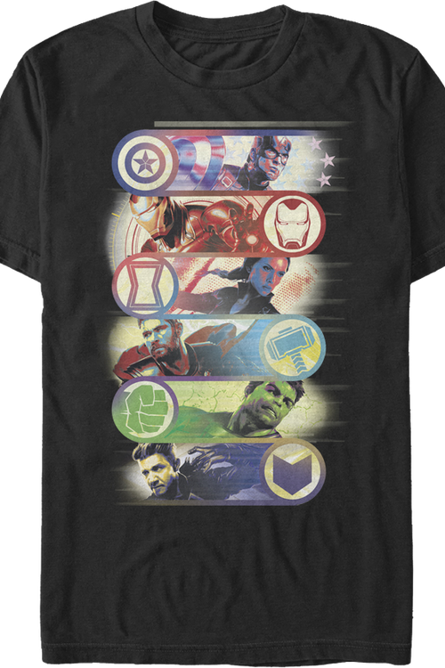 Avengers Logos Marvel Comics T-Shirtmain product image