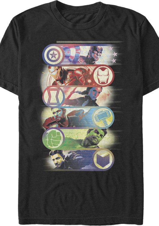 Avengers Logos Marvel Comics T-Shirt - main product image