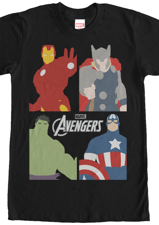 Avengers Portraits Marvel Comics T-Shirt - main product image