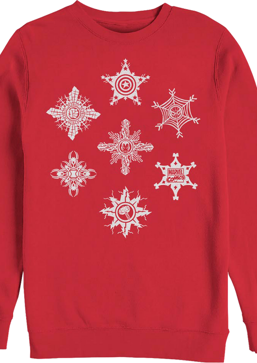 Avengers Snowflake Logos Marvel Comics Sweatshirt - main product image
