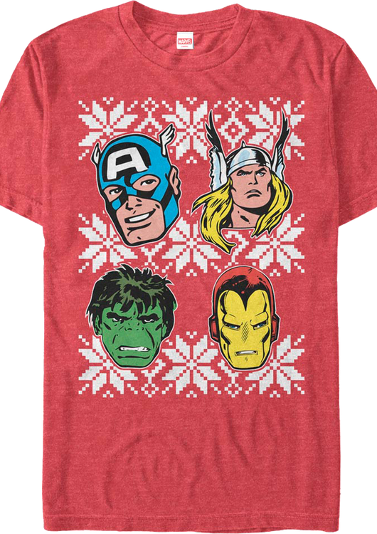 Avengers Snowflakes Marvel Comics T-Shirt - main product image