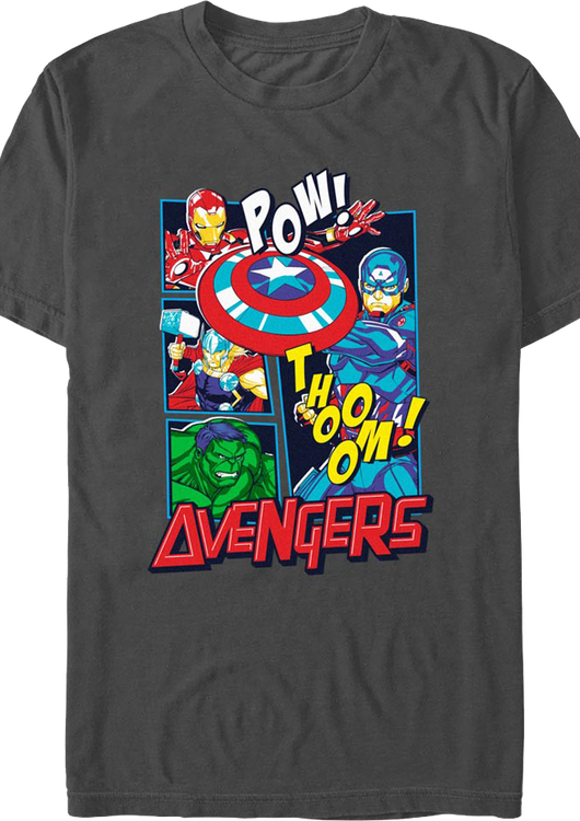 Avengers Sound Effects Marvel Comics T-Shirt - main product image