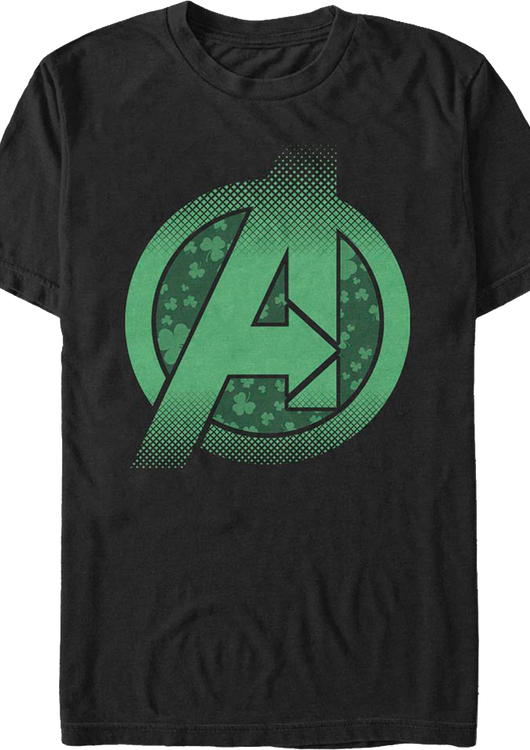 Avengers St. Patrick's Day Logo Marvel Comics T-Shirt - main product image