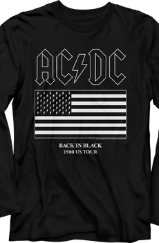 Back In Black 1980 US Tour ACDC Long Sleeve Shirt