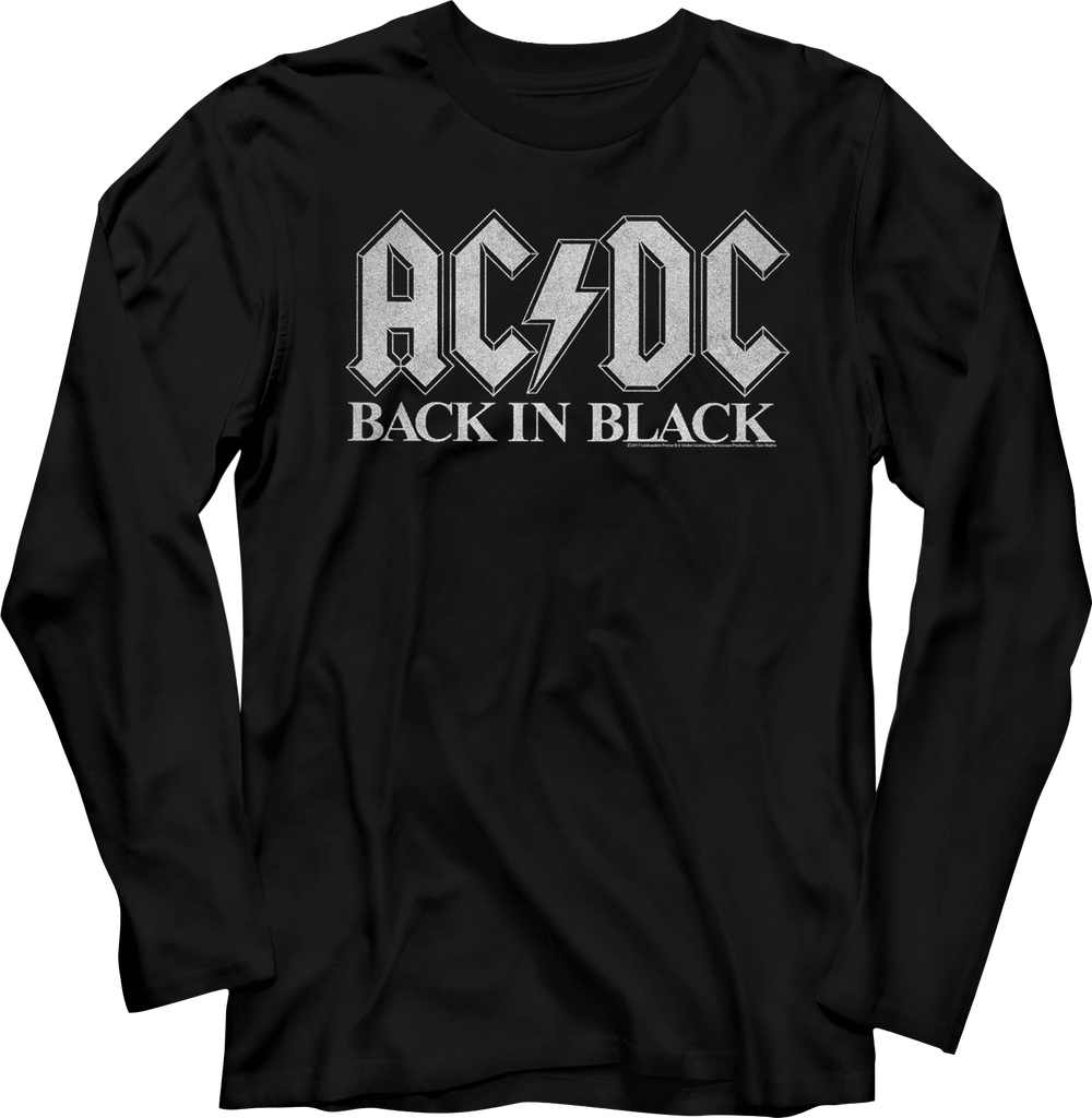 Back In Black ACDC Long Sleeve Shirt