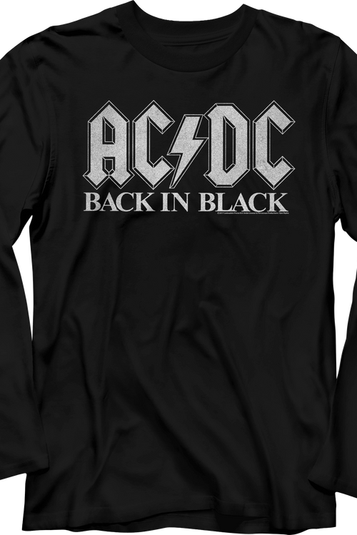 Back In Black ACDC Long Sleeve Shirtmain product image