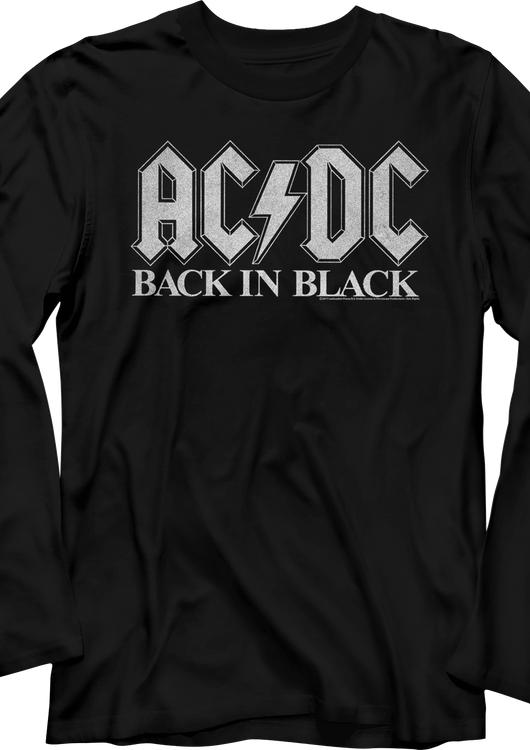 Back In Black ACDC Long Sleeve Shirt - main product image