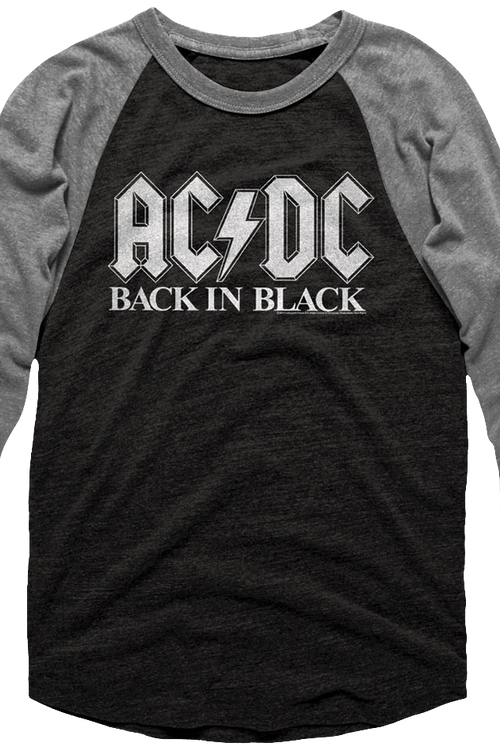 Back In Black ACDC Raglan Baseball Shirt - main product image
