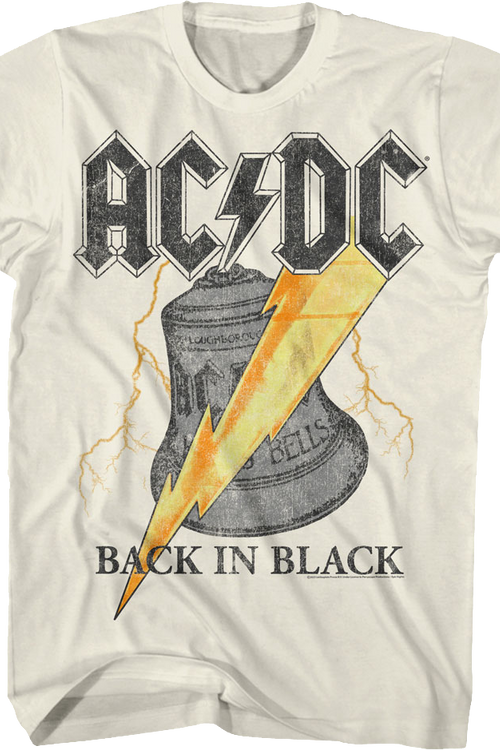 Back In Black Hells Bells Lightning Bolts ACDC Shirtmain product image