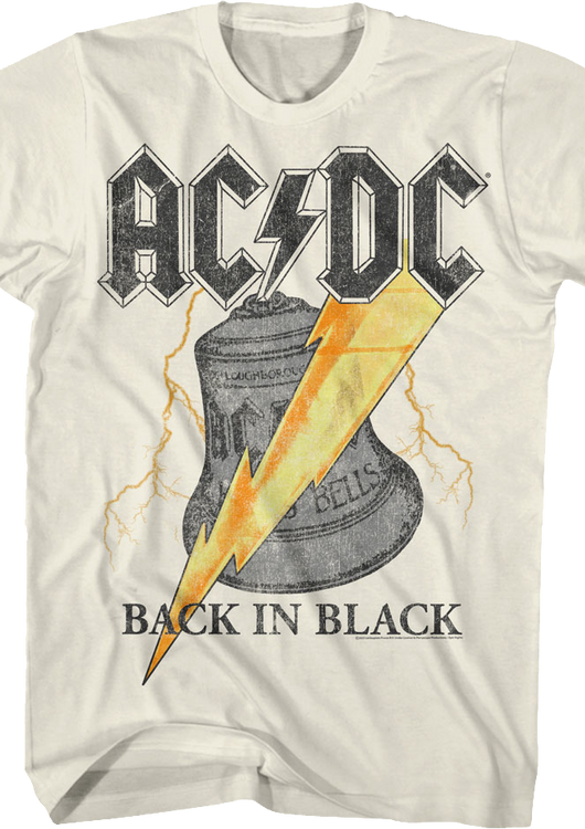 Back In Black Hells Bells Lightning Bolts ACDC Shirt - main product image