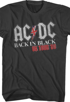 Back In Black UK Tour ACDC T-Shirt