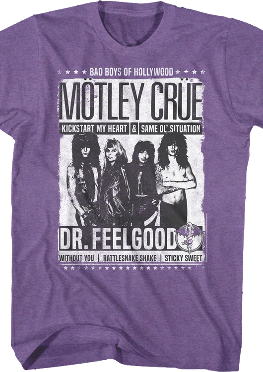 Bad Boys Of Hollywood Poster Motley Crue T-Shirt - main product image