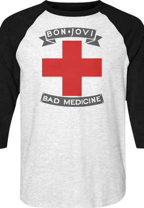 Bad Medicine Bon Jovi Raglan Baseball Shirt