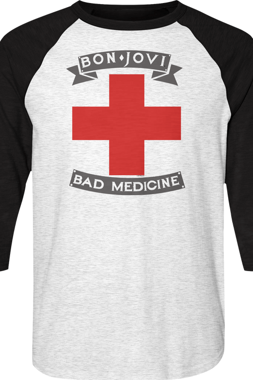 Bad Medicine Bon Jovi Raglan Baseball Shirtmain product image