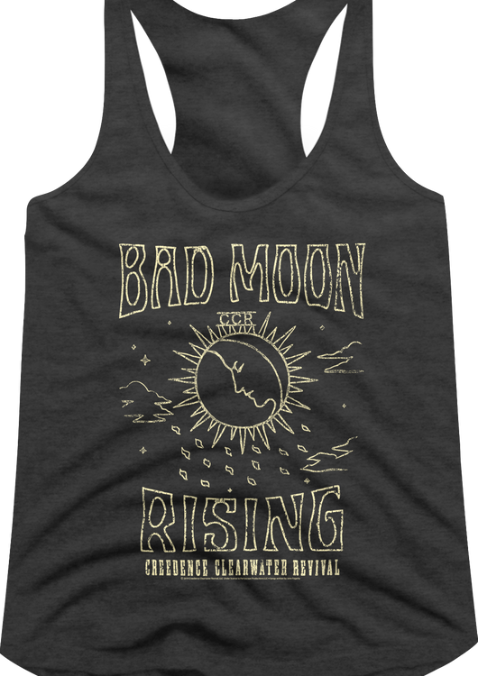Ladies Bad Moon Rising CCR Racerback Tank Top - main product image