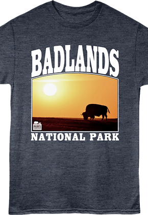 Bison Silhouette Badlands National Park T-Shirt