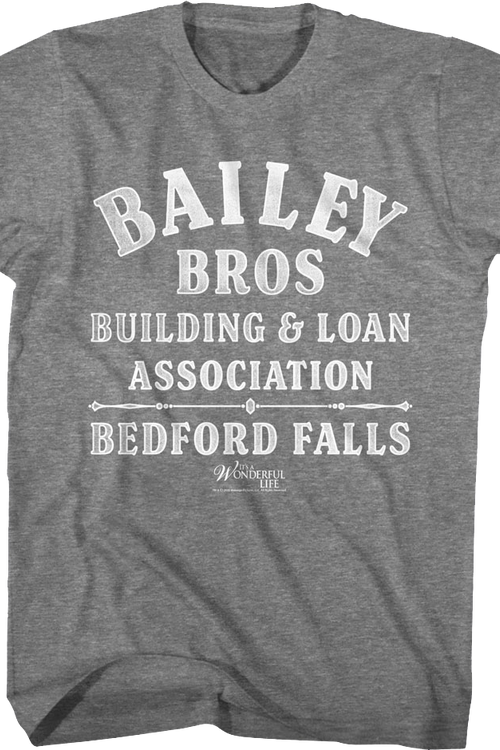 Bailey Bros. Building & Loan Association It's A Wonderful Life T-Shirt - main product image