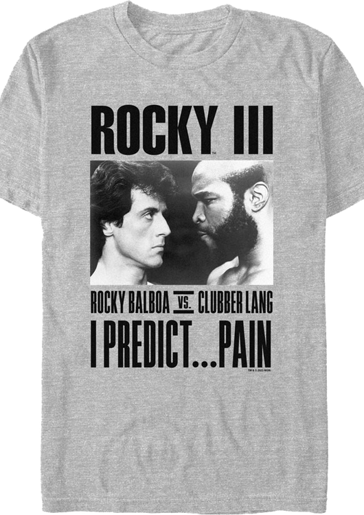 Balboa vs. Lang I Predict Pain Rocky III T-Shirt - main product image