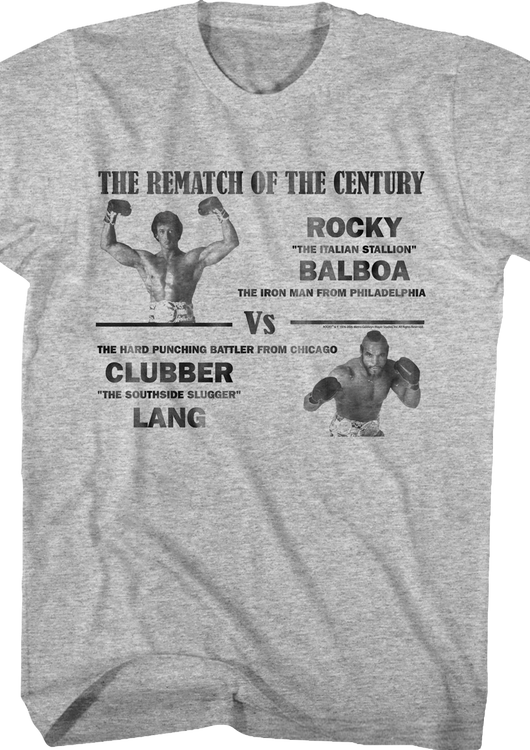 Balboa vs Lang Rematch of the Century Rocky T-Shirt - main product image