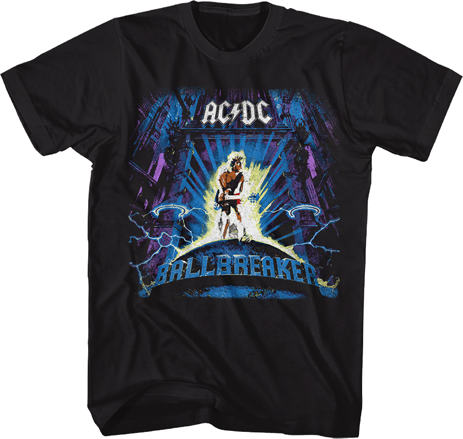 T-shirt ACDC Ballbreaker World Tour 1996 - Vert Lime, Taille L, Neuf Sans étiquette, Style Graphique