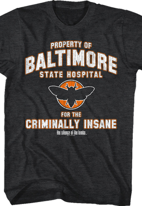 Baltimore State Hospital Silence of the Lambs T-Shirt