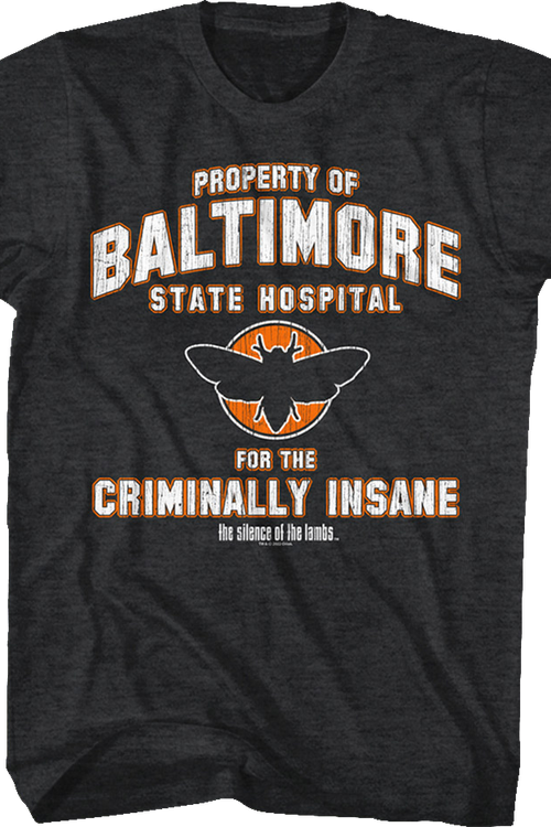 Baltimore State Hospital Silence of the Lambs T-Shirtmain product image