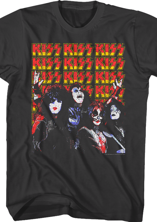 Band Members And Logos KISS T-Shirt - main product image