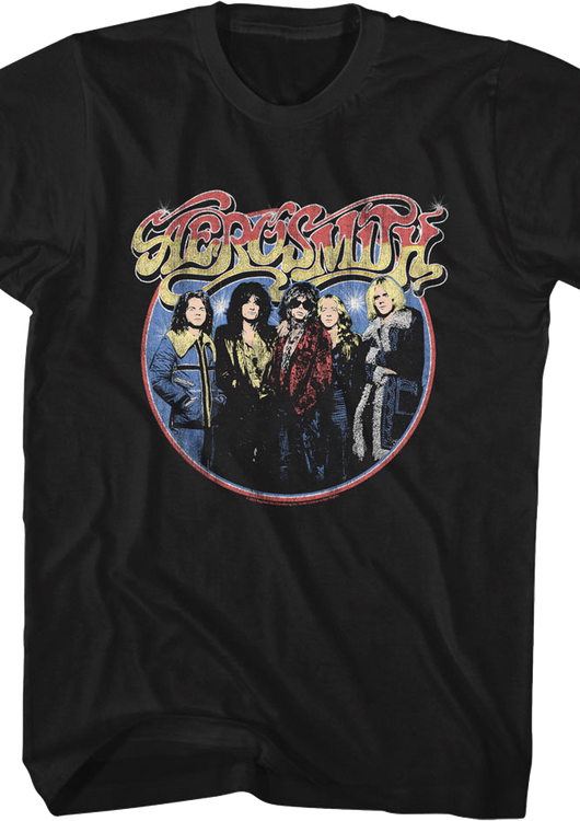 Band Photo Circle Aerosmith T-Shirt - main product image