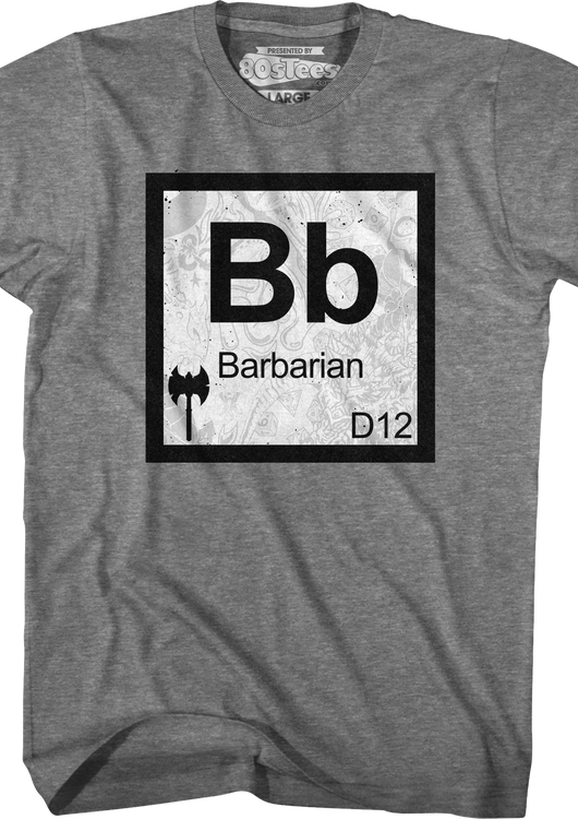 Barbarian Element Symbol Dungeons & Dragons T-Shirt - main product image