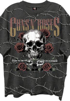 Front & Back Barbed Wire Guns N' Roses Oversized T-Shirt